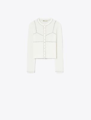  Cotton And Nylon Mesh Cardigan