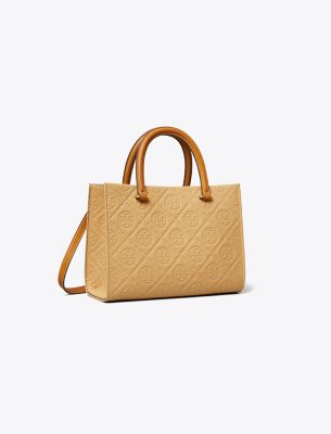  T Monogram Pebble Top-Handle Tote