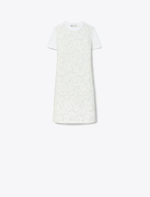  Đầm T-shirt phối dây ren