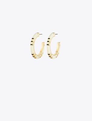  T Stripe Hoop Earrings