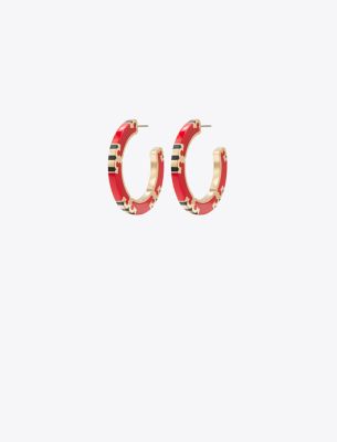  T Stripe Hoop Earrings