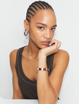 T Stripe Hoop Earrings