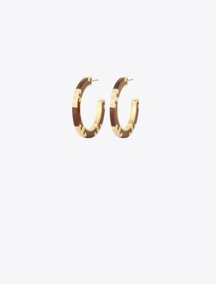  T Stripe Hoop Earrings