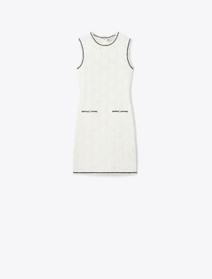  Cotton Pointelle Knitted Tank Dress