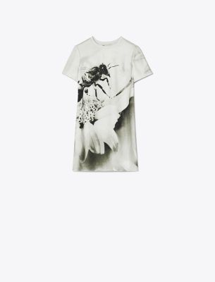  Silk Front T-Shirt Dress