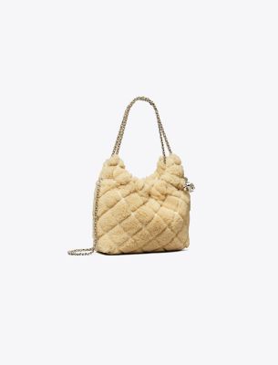  Mini Fleming Shearling Hobo Bag