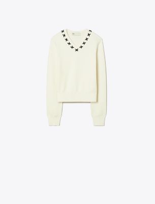  Embroidered Wool Sweater