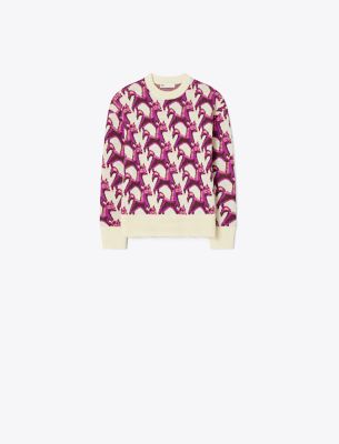  Wool Jacquard Crewneck Sweater