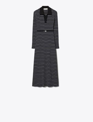  Cotton Knit Polo Dress