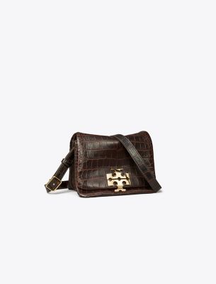  Charlie Croc-Embossed Shoulder Bag