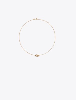  Pierced Pavé Pendant Necklace