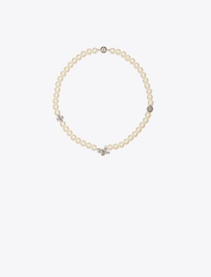  Moondance Pavé Flower Pearl Necklace