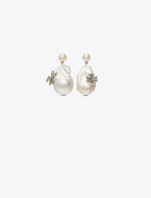  Moondance Pearl And Flower Drop Earrings