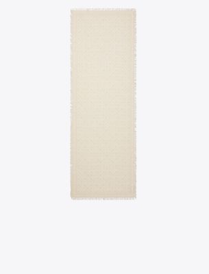  T Monogram Floral Oblong Scarf
