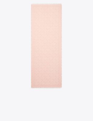  T Monogram Floral Oblong Scarf