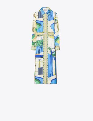  PRINTED SILK SHIRTDRESS