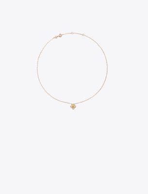  Forget Me Not Clover Pendant Necklace