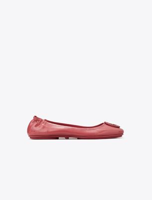 Minnie Travel Ballet With Leather Logo Tory Burch