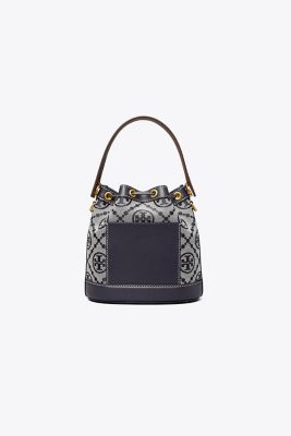 Tory burch t monogram jacquard bucket bag sale