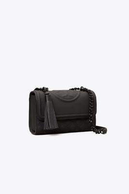 Matte black tory burch fleming hotsell