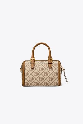 T Monogram Jacquard Mini Barrel:T Monogram Jacquard Mini Barrel|Designer  Satchels, Handbags, Crossbody & Tote Bags | Tory Burch