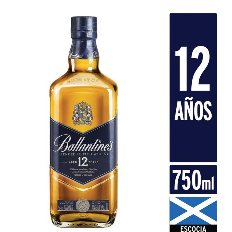 BALLANTINES - Whisky 12 Años 40°