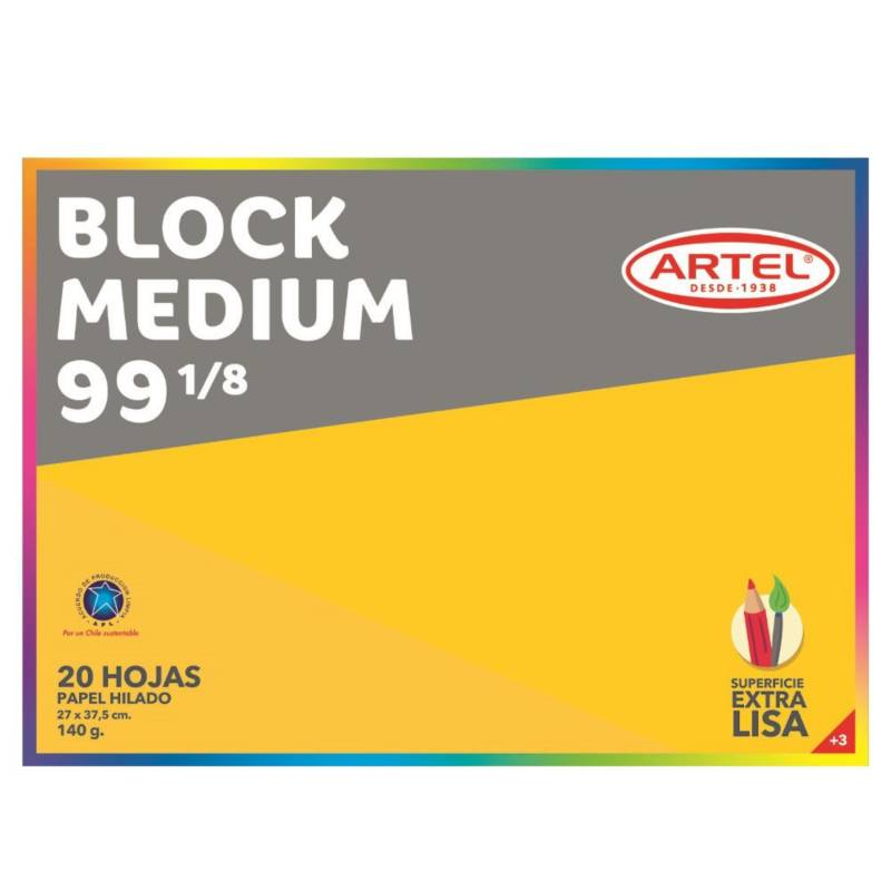 ARTEL - Block Medium 99 1/8 20 Hojas