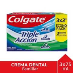 COLGATE - Pasta Dental Triple Acción Menta 3X2