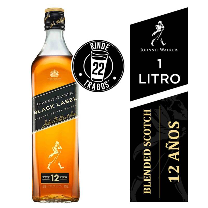 JOHNNIE WALKER - Whisky Black Label 40º Gl
