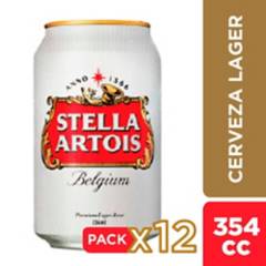 STELLA ARTOIS - CER STE ARTO LAT 4.8G GL 354 CC X 12 UN