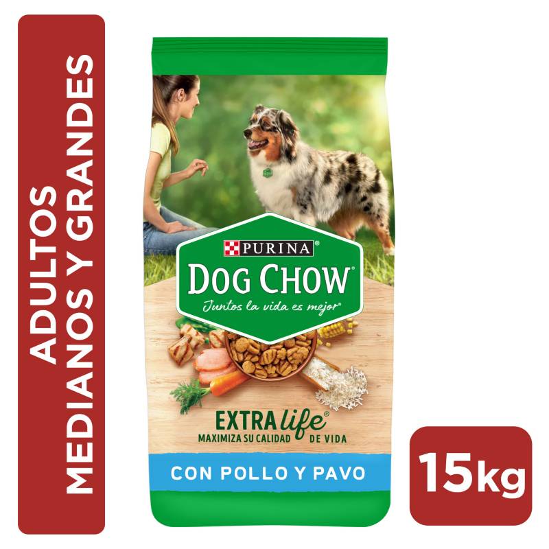 DOG CHOW - Alimento Adultos Medianos y Grandes Pollo/Pavo