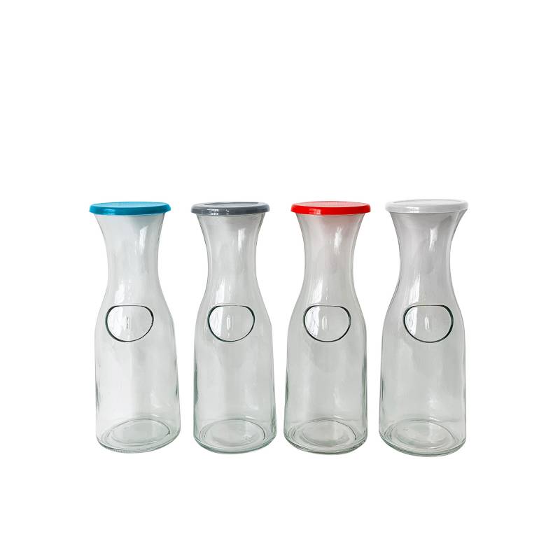 Botella de vidrio con tapa lechera 1 lt - Reachem