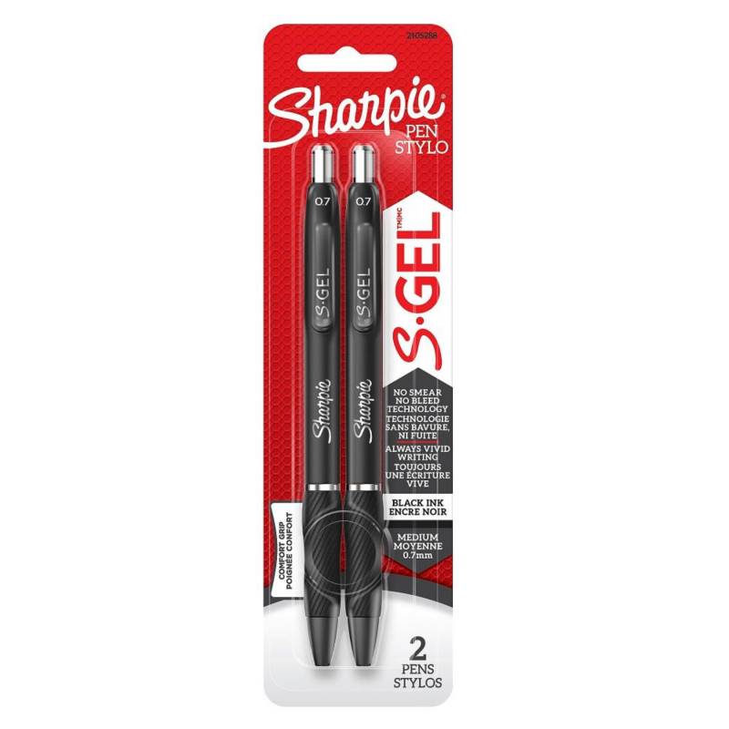 SHARPIE - 2 Sharpie Gel 0.7 mm Negro