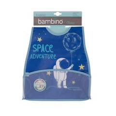 BAMBINO - Babero Plástico Lavable Espacial