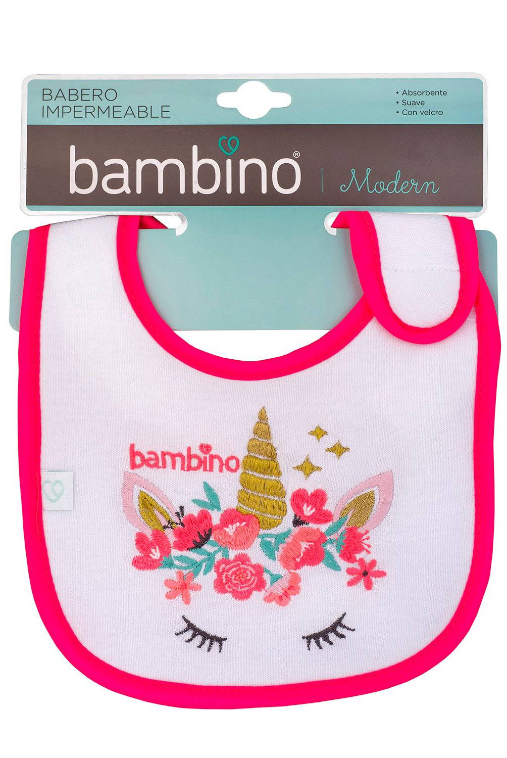 BAMBINO - Babero Toalla Unicornio Niña