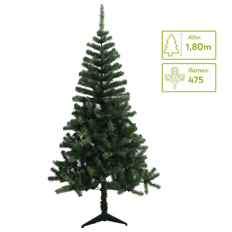 CASA JOVEN - Árbol de Navidad 180 cm 475 Ramas Base Plástica