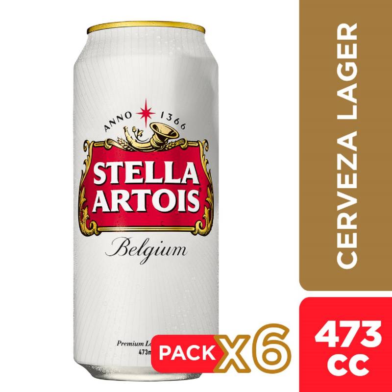 STELLA ARTOIS - Sixpack Cerveza Lata