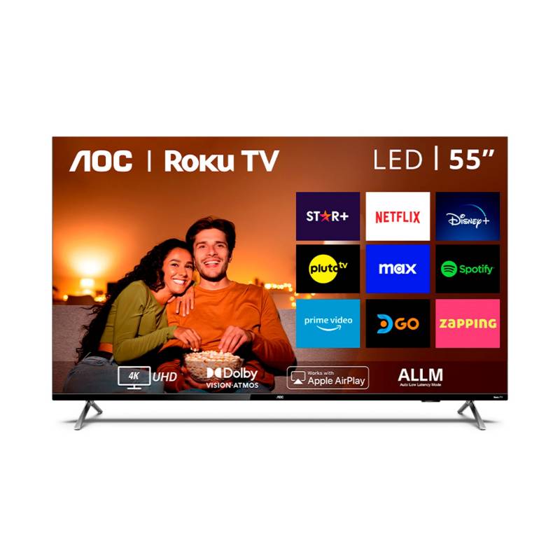 AOC - Smart TV 55 UHD 4K 55U6125 ROKU AOC