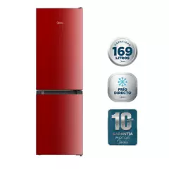 MIDEA - Refrigerador Bottom Freezer Frío Directo 169 Litros MDRB241FGE13