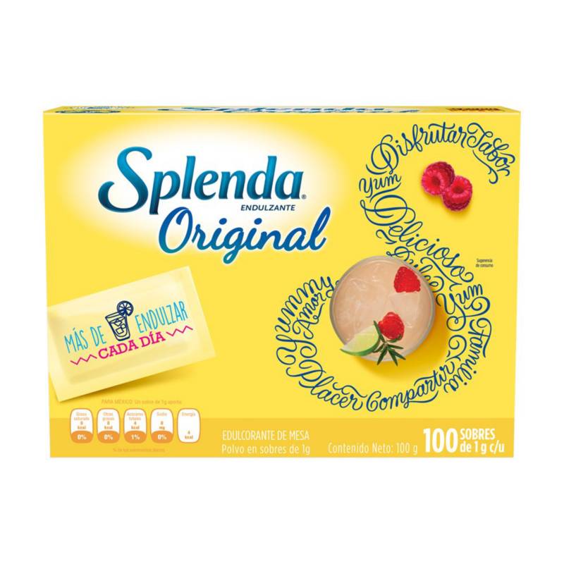 SPLENDA - Edulcorante Splenda 100 Sobres