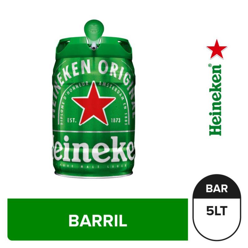 HEINEKEN - Cerveza Heineken Barril 5 L