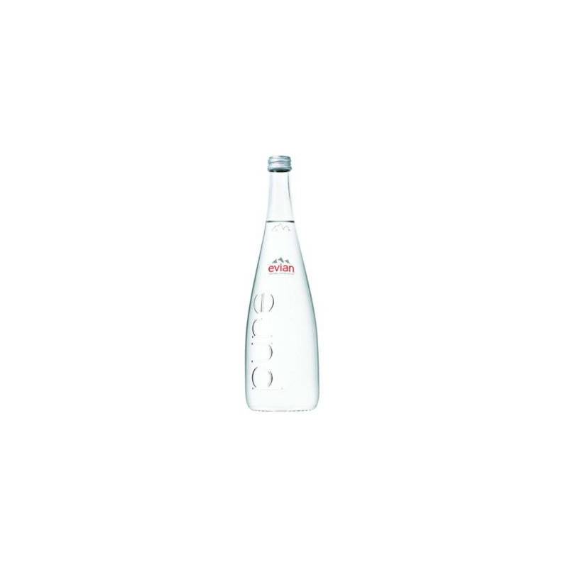 Agua Mineral Evian Sin Gas botella vidrio 750ml - PERUFARMA SA
