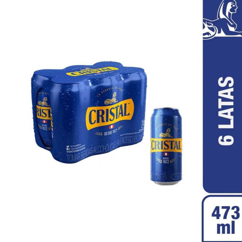 CRISTAL - Cerveza Cristal Pack 6 Unidades 473 mL 
