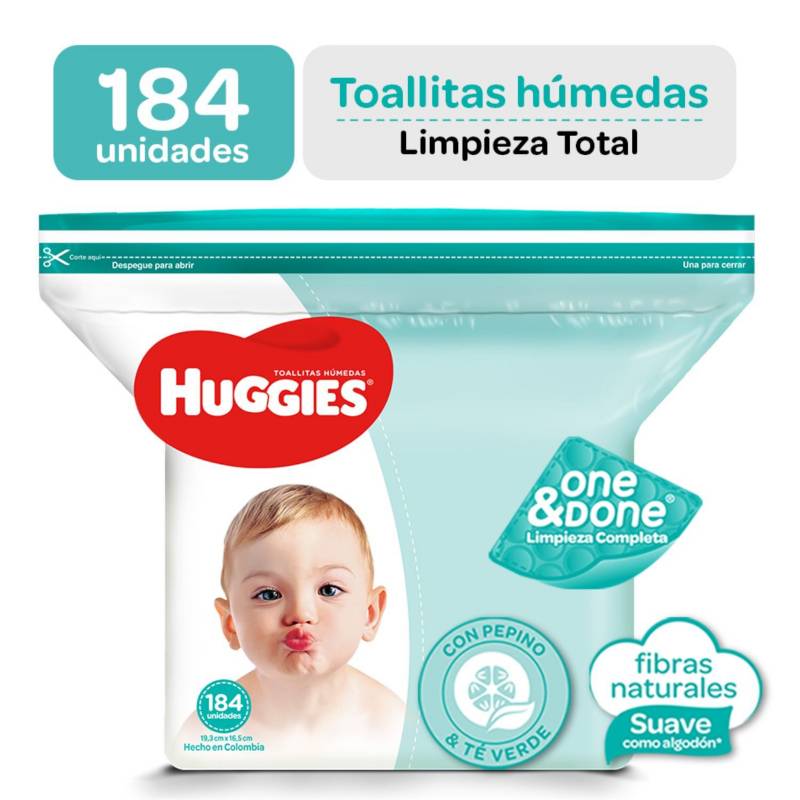 HUGGIES - Toallitas húmedas One and Done Huggies 184 unidades