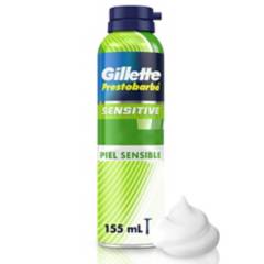 GILLETTE - Prestobarba Sensitive Espuma de Afeitar para Piel Sensible Gillette 155 mL