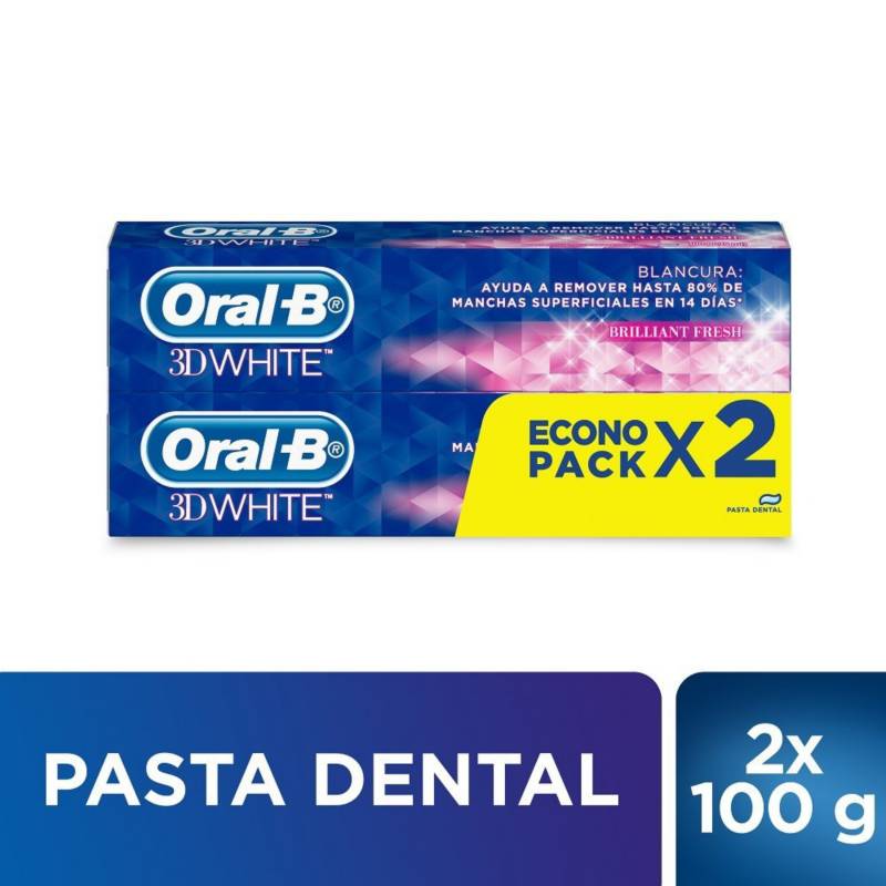 ORAL B - Oral-B 3D White Brilliant Fresh Pasta Dental  75 mL / 100 g (2 unidades)