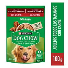 DOG CHOW - Comida húmeda para perros Dog Chow adultos sabor carne 100 g