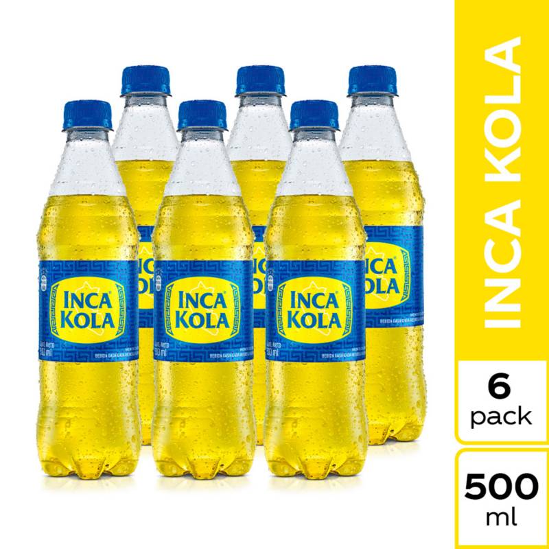 INCA KOLA - Six Pack de Gaseosa Inca Kola Sabor Original de 500 mL