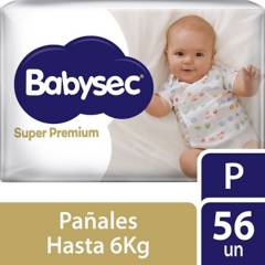 BABYSEC - Pañales Bebé Súper Premium Talla P Babysec 56 Unidades