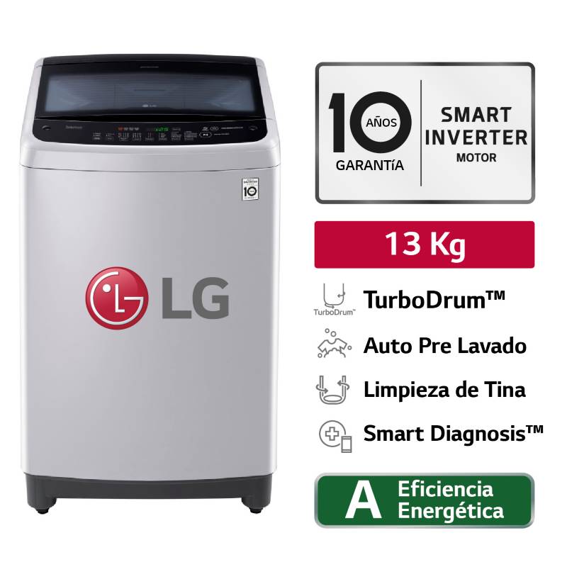 LG - Lavadora TS1366NTP 13Kg Smart Motion Carga Superior Gris LG